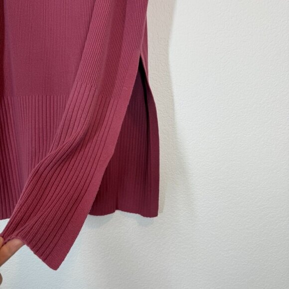 Alp-n-Rock Ida Midi Skirt Pink Slit Pull On Knit Luxury Designer Large - Picture 10 of 12